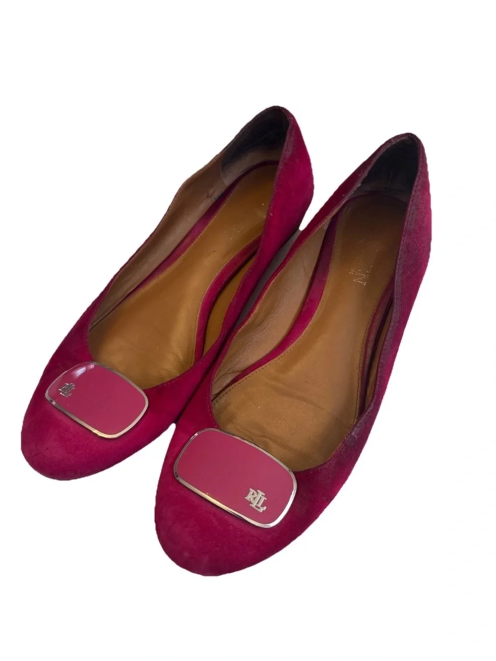 Lauren Ralph Lauren Women’s Camern Slip-On Ballet Flats In Geranium No Box Sz 9 - Picture 1 of 16